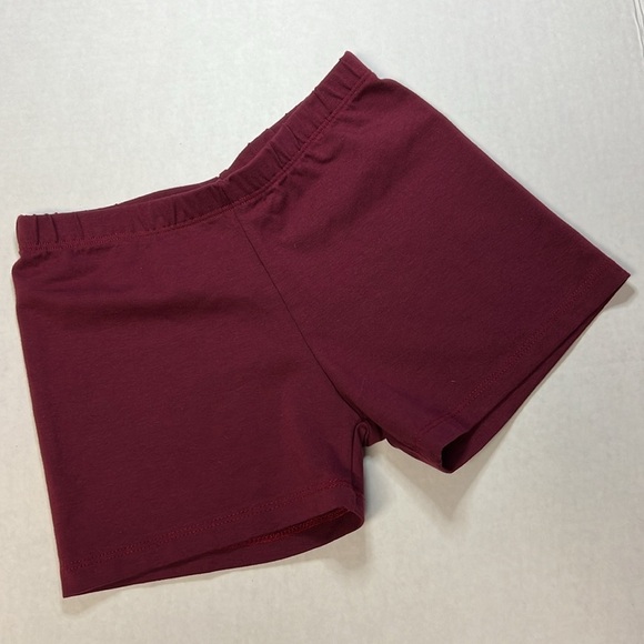 Burgundy/Wine Lycra Shorts CXL. Dancewear NWOT - Picture 1 of 5